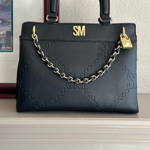 Steve Madden Black Handbag w/ Crossbody Strap, 12”x9”x5”, Used Once, Like New